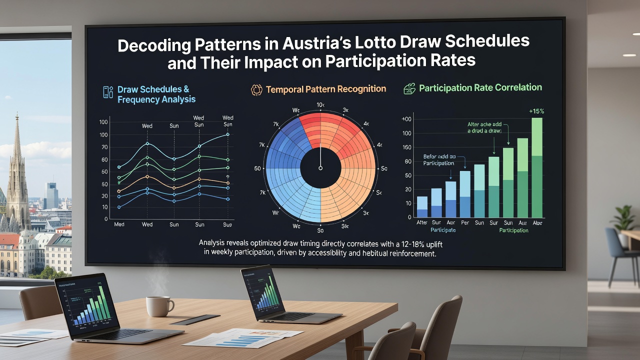 Graph illustrating participation rate variations between Wednesday and Sunday lotto draws in Austria